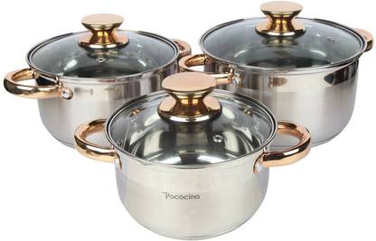 Pococina Induction Bottom Non-Stick Coated Cookware Set