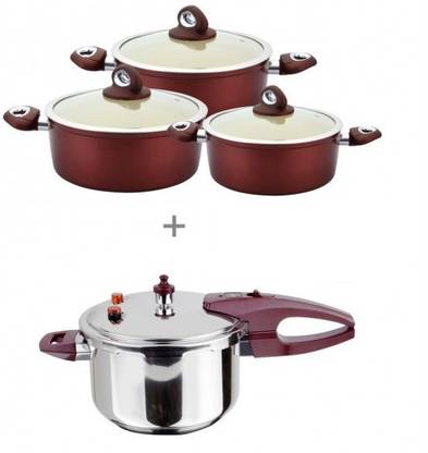 WONDERCHEF Galaxy Combo Set Induction Bottom Non-Stick Coated Cookware Set