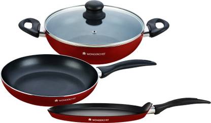 WONDERCHEF Ruby Series Induction Bottom Non-Stick Coated Cookware Set