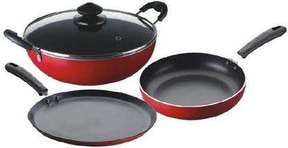 Elegant 3mmThickness 3+1 Non-Stick Induction Bottom Non-Stick Coated Cookware Set