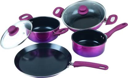 ilo Metallic Induction Bottom Non-Stick Coated Cookware Set
