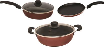 KOSHER Non Stick (Induction Friendly)4 Pcs Induction Bottom Non-Stick Coated Cookware Set
