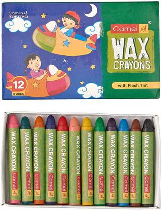 Camlin Camel Wax Crayons - 12 Shades