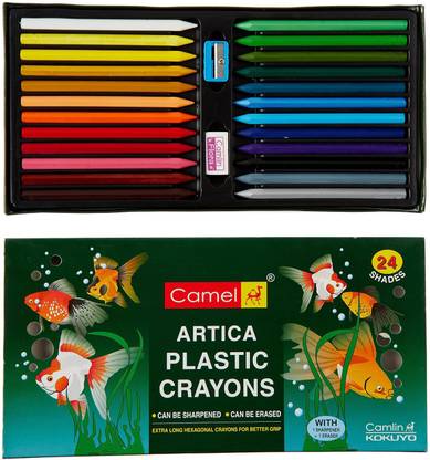 Camlin Camel Plastic Crayons - 24 Shades