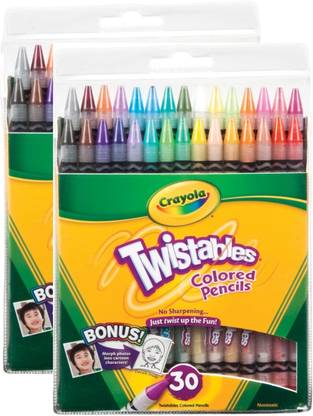 CRAYOLA Twistables Colored Pencils, 30 Assorted Colors/Pack