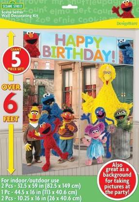 Amscan Sesame Street Scene Setter Kit