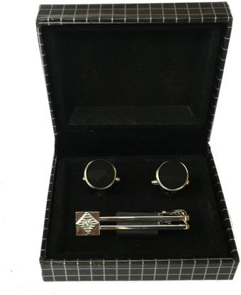 Bsquare Brass Cufflink & Tie Pin Set