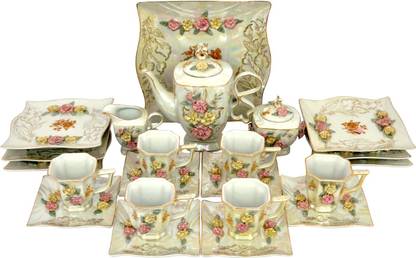 Royal Beei Pack of 24 Porcelain england style royal tea set