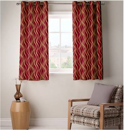 FABUTEX 152.4 cm (5 ft) Window Polyester Curtain Single Curtain