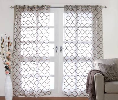 @home by Nilkamal 84 cm (3 ft) Window Polyester Curtain (Pack Of 2)