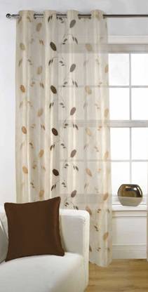 FABUTEX 213 cm (7 ft) Tissue Transparent Door Curtain Single Curtain