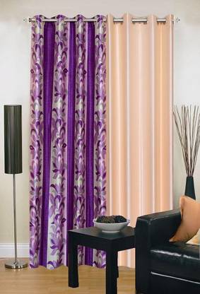 Ville Style 275 cm (9 ft) Long Door Polyester Room Darkening Curtain (Pack Of 2)