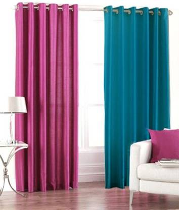 Skytex 150 cm (5 ft) Polyester Window Curtain (Pack Of 2)