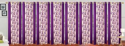 Ville Style 214 cm (7 ft) Polyester Room Darkening Door Curtain (Pack Of 8)