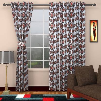 Seven Stars 145 cm (5 ft) Cotton Room Darkening Window Curtain Single Curtain