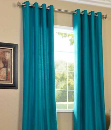 Panipat Textile Hub 213 cm (7 ft) Door Polyester Curtain (Pack Of 2)