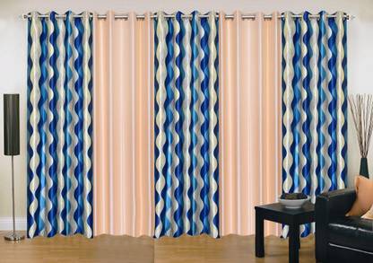 Ville Style 275 cm (9 ft) Polyester Room Darkening Long Door Curtain (Pack Of 5)