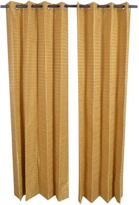 Maba 215 cm (7 ft) Silk Door Curtain (Pack Of 2)