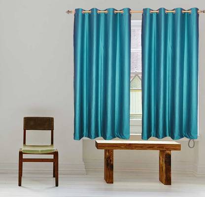 Batham Sales 152 cm (5 ft) Blends Room Darkening Window Curtain (Pack Of 2)