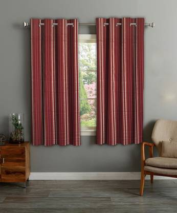 athom TRENDZ 152 cm (5 ft) Cotton Window Curtain (Pack Of 2)