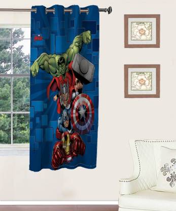 MARVEL 147 cm (4 ft) पॉलिएस्टर खिड़की पर्दा एक पर्दा