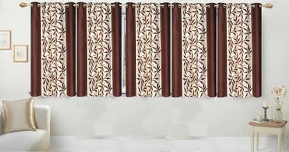 Ville Style 153 cm (5 ft) Polyester Room Darkening Window Curtain (Pack Of 5)