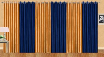 Ville Style 275 cm (9 ft) Polyester Room Darkening Long Door Curtain (Pack Of 6)