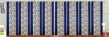 Ville Style 275 cm (9 ft) Long Door Polyester Room Darkening Curtain (Pack Of 8)
