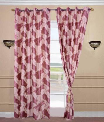 JT International 213.36 cm (7 ft) Door Polyester Curtain (Pack Of 2)