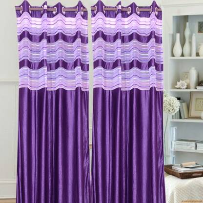 JT International 213.36 cm (7 ft) Polyester Door Curtain (Pack Of 2)