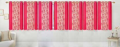 Ville Style 153 cm (5 ft) Window Polyester Room Darkening Curtain (Pack Of 7)