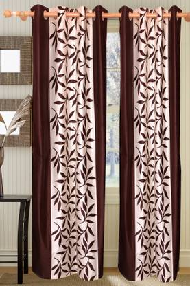 Vrinda 212 cm (7 ft) Door Polyester Curtain (Pack Of 2)