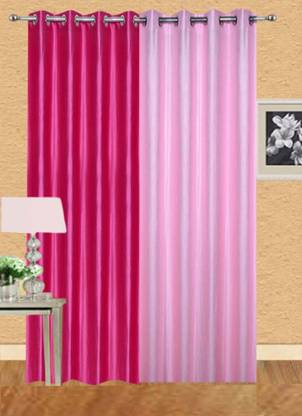 Ville Style 214 cm (7 ft) Door Polyester Room Darkening Curtain (Pack Of 2)