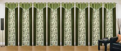 Ville Style 214 cm (7 ft) Door Polyester Room Darkening Curtain (Pack Of 8)