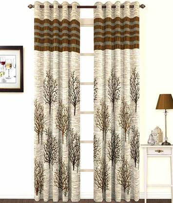 Skytex 210 cm (7 ft) Polyester Room Darkening Door Curtain (Pack Of 2)