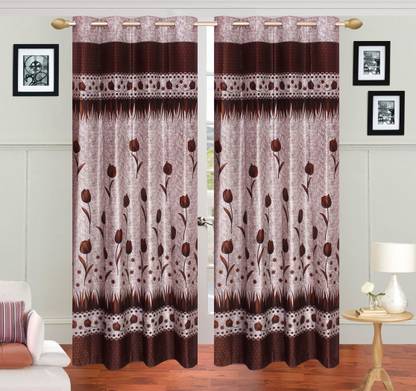 Skytex 210 cm (7 ft) Polyester Room Darkening Door Curtain (Pack Of 2)