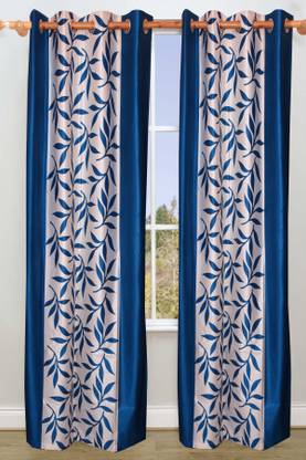 Ville Style 2.14 m (0 ft) Polyester Semi Transparent Door Curtain (Pack Of 2)