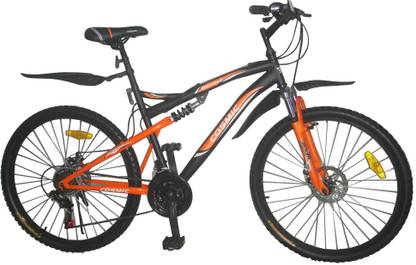 COSMIC REVOLT 26 MTB 21 SPEED BICYCLE BLACK/ORANGE 26 T (inch) Mountain Cycle