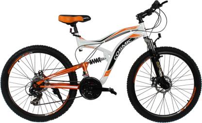 COSMIC VOYAGER-2.0L MTB 21 SPEED BICYCLE WHITE/ORANGE-SPECIAL EDITION 26 T (inch) Mountain Cycle
