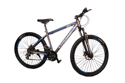 Cosmic Entourer 27.5 Mtb 24 Speed Bicycle Grey Blue-special Edition 