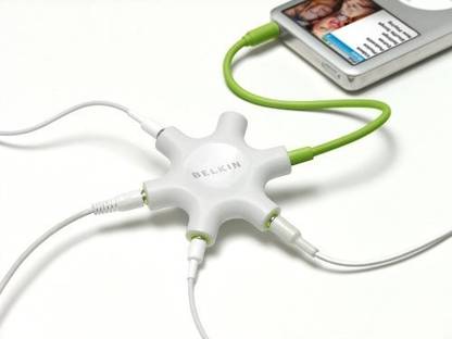 BELKIN White Rockstar Multi Headphone Splitter Phone Converter