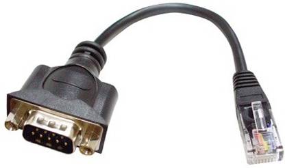De-TechInn Ethernet Cable 1.5 m VGA DB9 9 Pin Male to Ethernet RJ45 Console Plug Adapter for Routers Serial