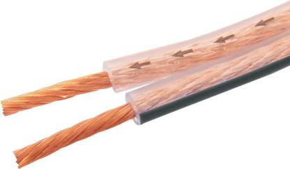 MX Stereo Audio Cable 100 m Copper Braiding TRANSPARENT SPEAKER CABLES 18 AWG ROLL 100 METERS