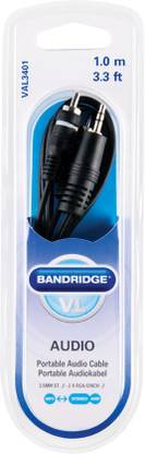 Bandridge Stereo Audio Cable 1 m Metal Braided VAL4201 VL Audio Cable 2 x RCA M - 2 x RCA M 1.0 m