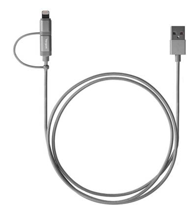 Targus 2-in-1 Lightning And Micro Cable for iPad, iPod, iPhone, and Smartphone ACC995AP USB Cable