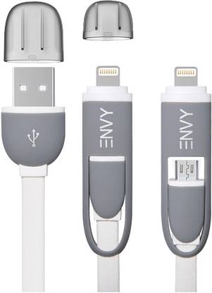 Envy Lightning Cable 1 m 2 in 1 USB/Data Cable