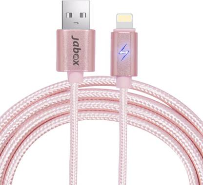 JABOX Micro USB Cable 1 m Nylon Braided Premium Lightening With LED Charge Indicator