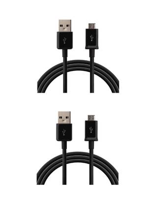FURST Micro USB Cable 1 m Pack Of 2 (Black) Data/Sync Cable For Lmia 535 Dual Sim