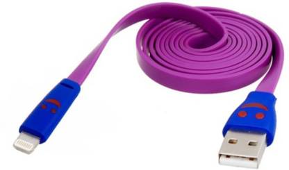 TDG Micro USB Cable 1 m 160124 Lightning Smiley Face LED light Flat Noodle