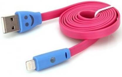 Your Deal Micro USB Cable 1 m 160143 Lightning Smiley Face LED light Flat Noodle for Apple iPad 2 3 4